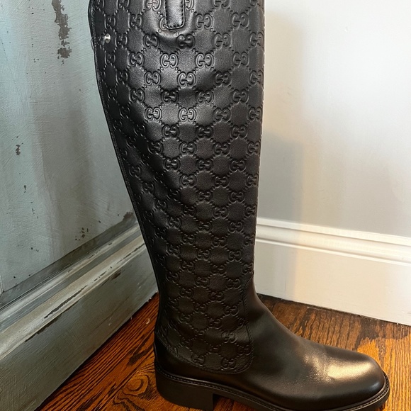 Brand New Gucci Leather Riding Boots - Picture 1 of 6